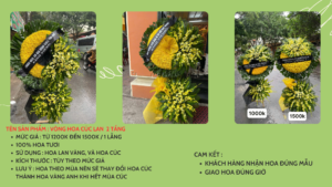 Lẵng hoa viếng tang lễ HÀ ĐÔNG