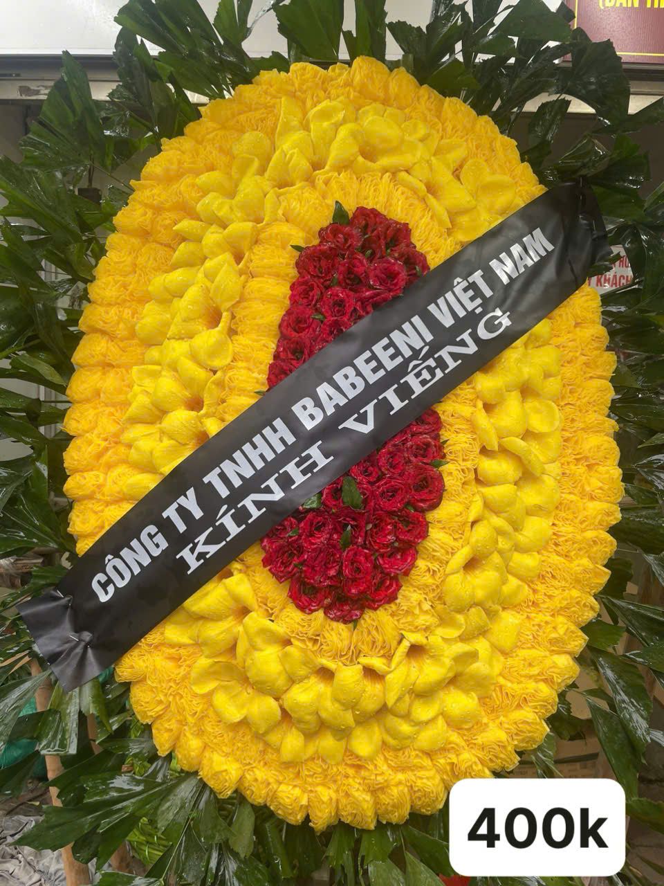 vòng hoa nhà tang lễ bệnh viện 198