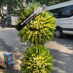 Lẵng hoa tang lễ 2 tầng