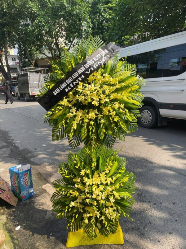 Lẵng hoa tang lễ 2 tầng
